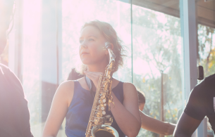 Foto van Saxofoniste Eva Foto van Saxofoniste Eva